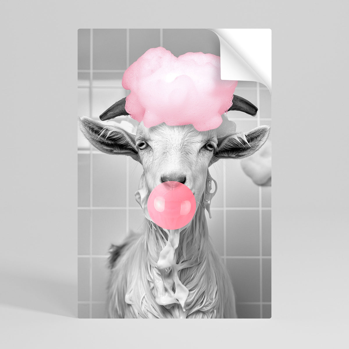 BUBBLEGUM BOVINE BLISS Svislý samolepicí plakát
