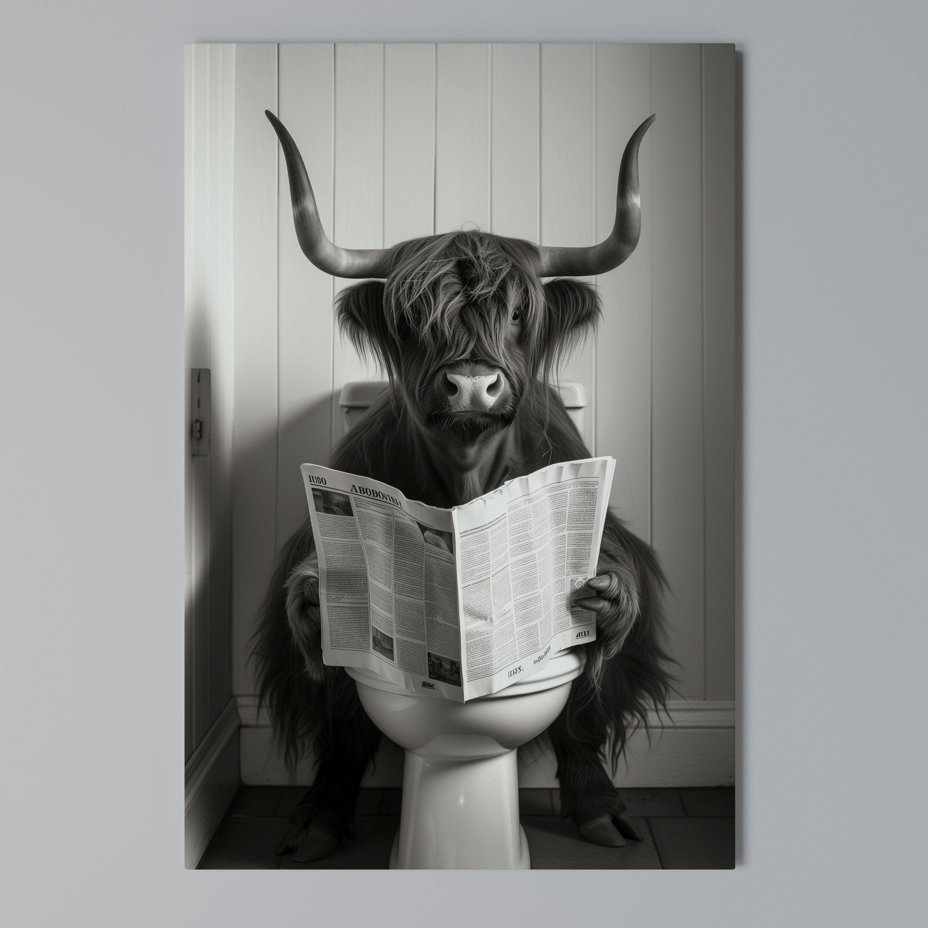 MOO-DY NEWS BREAK Vertical Canvas Print