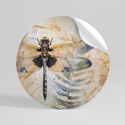 HER HIGHNESS DRAGONFLY Kulatá samolepka