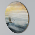 HERON IN FLY Round Wall Art