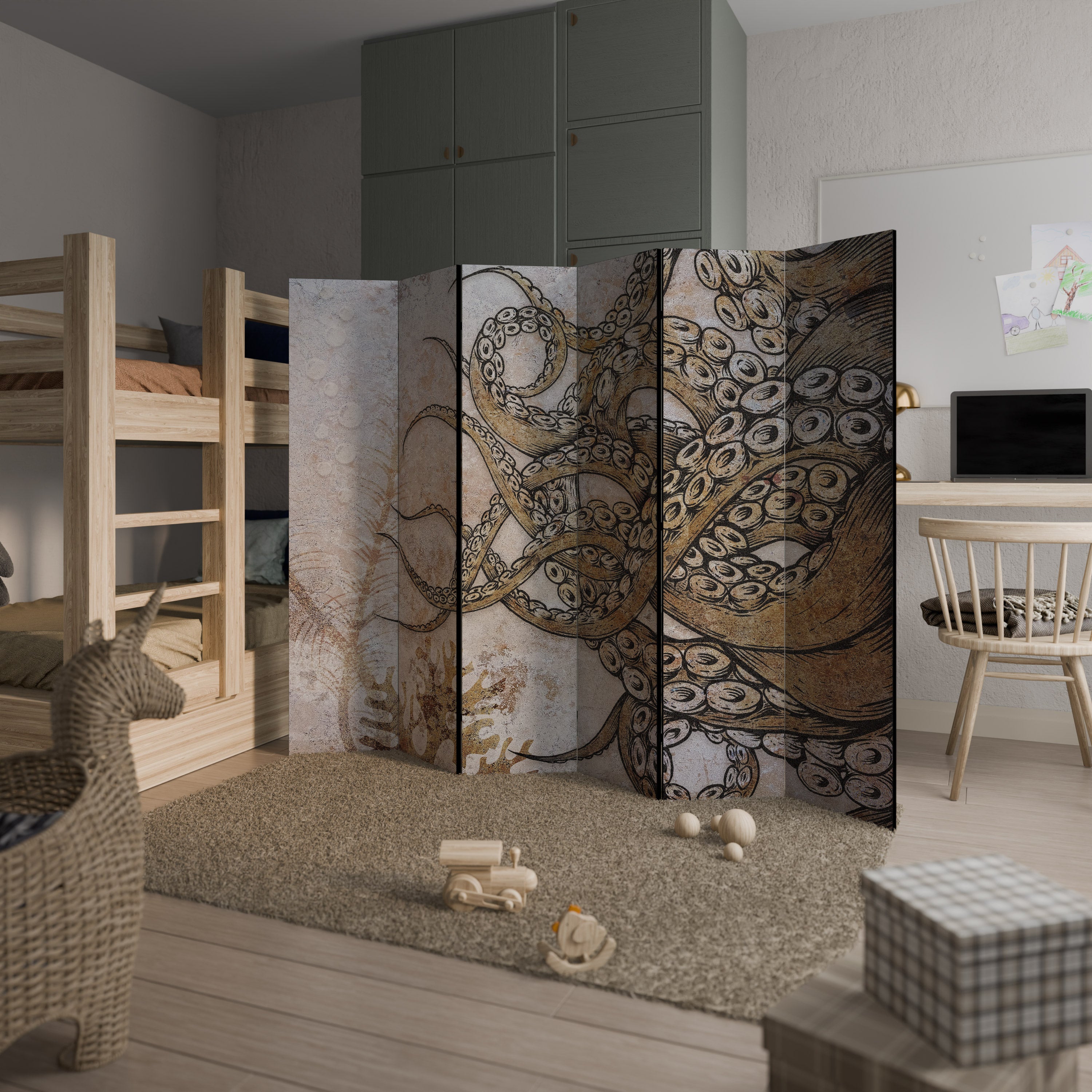 ECHOES OF ATLANTIS 6-Panel Room Divider