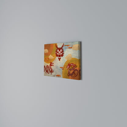 MYSTICAL DRAGON Horizontal Canvas Print