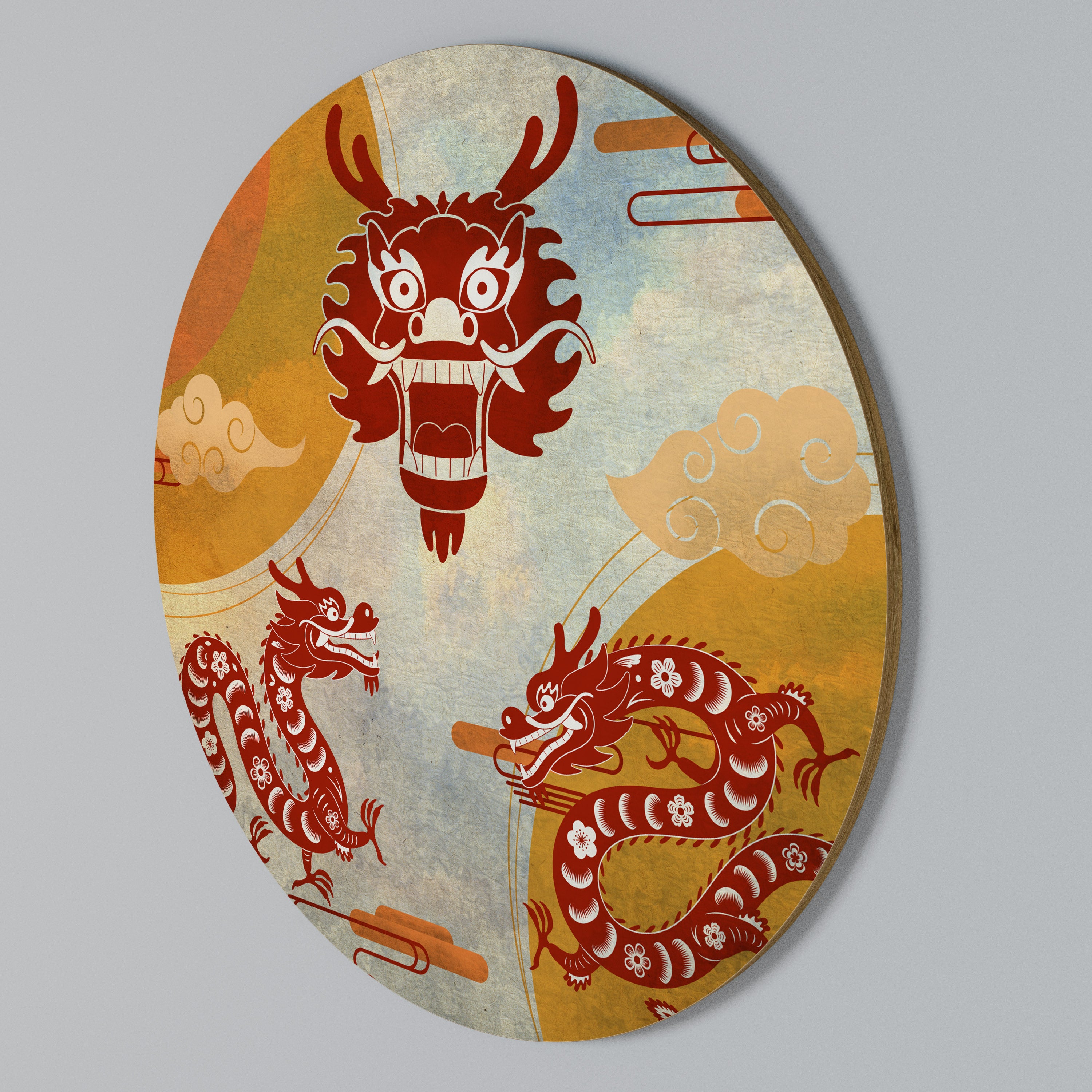 MYSTICAL DRAGON Round Wall Art