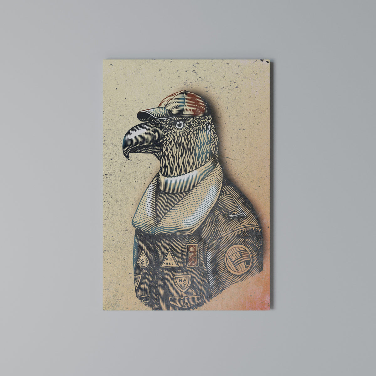FEATHERED FASHIONISTA Vertical Canvas Print