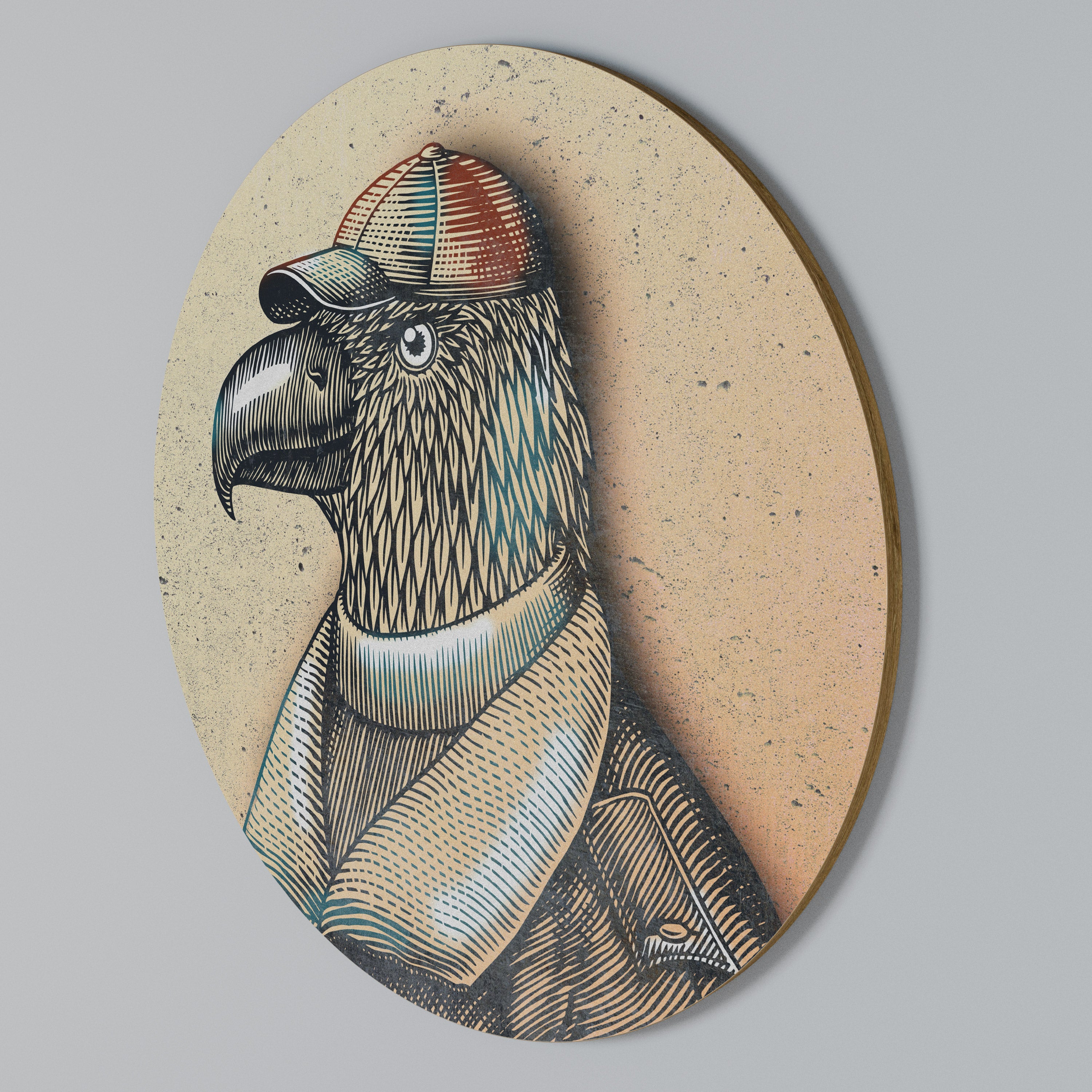 FEATHERED FASHIONISTA Kulatá nástěnná dekorace