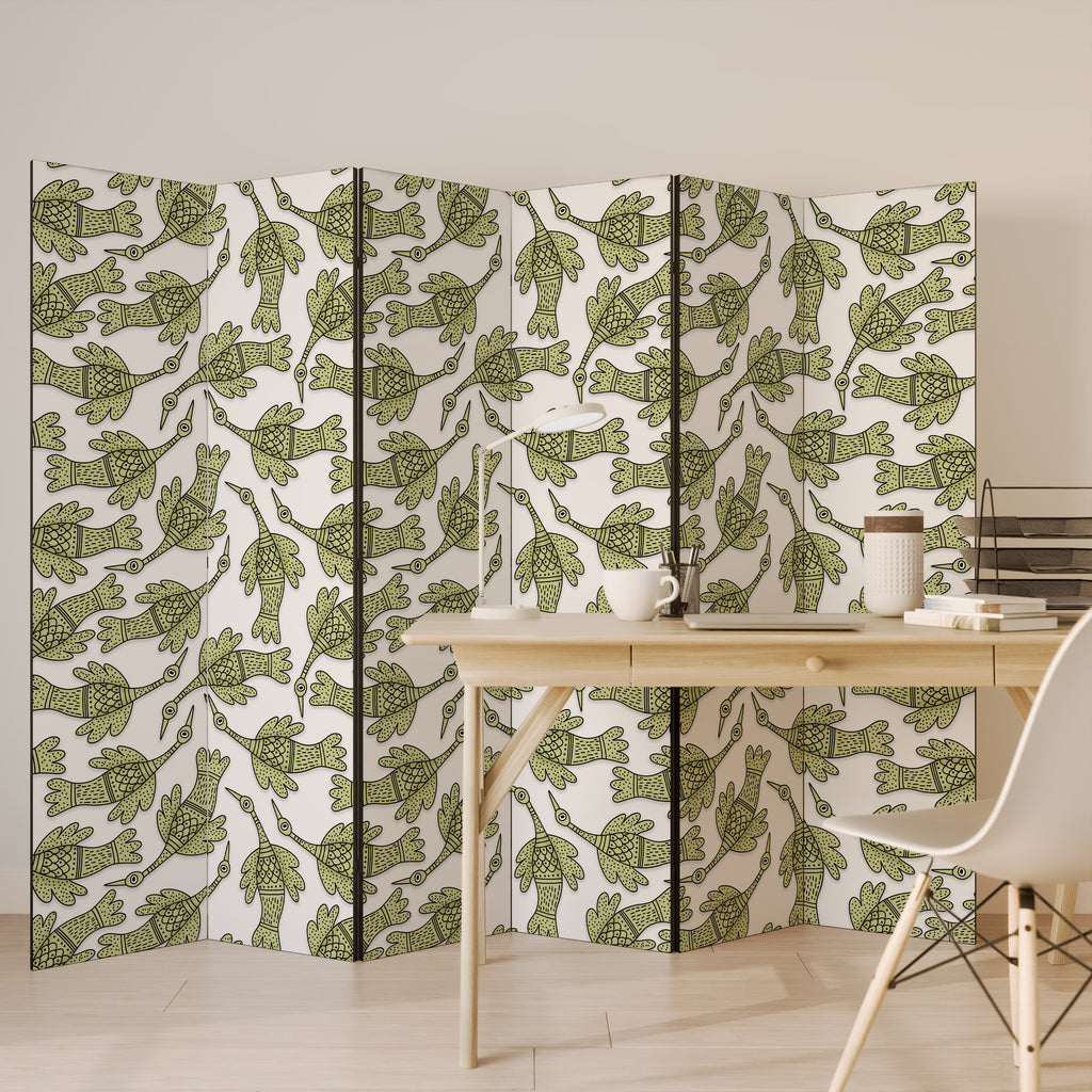 SEEDLING SONGBIRD 6-Panel Room Divider