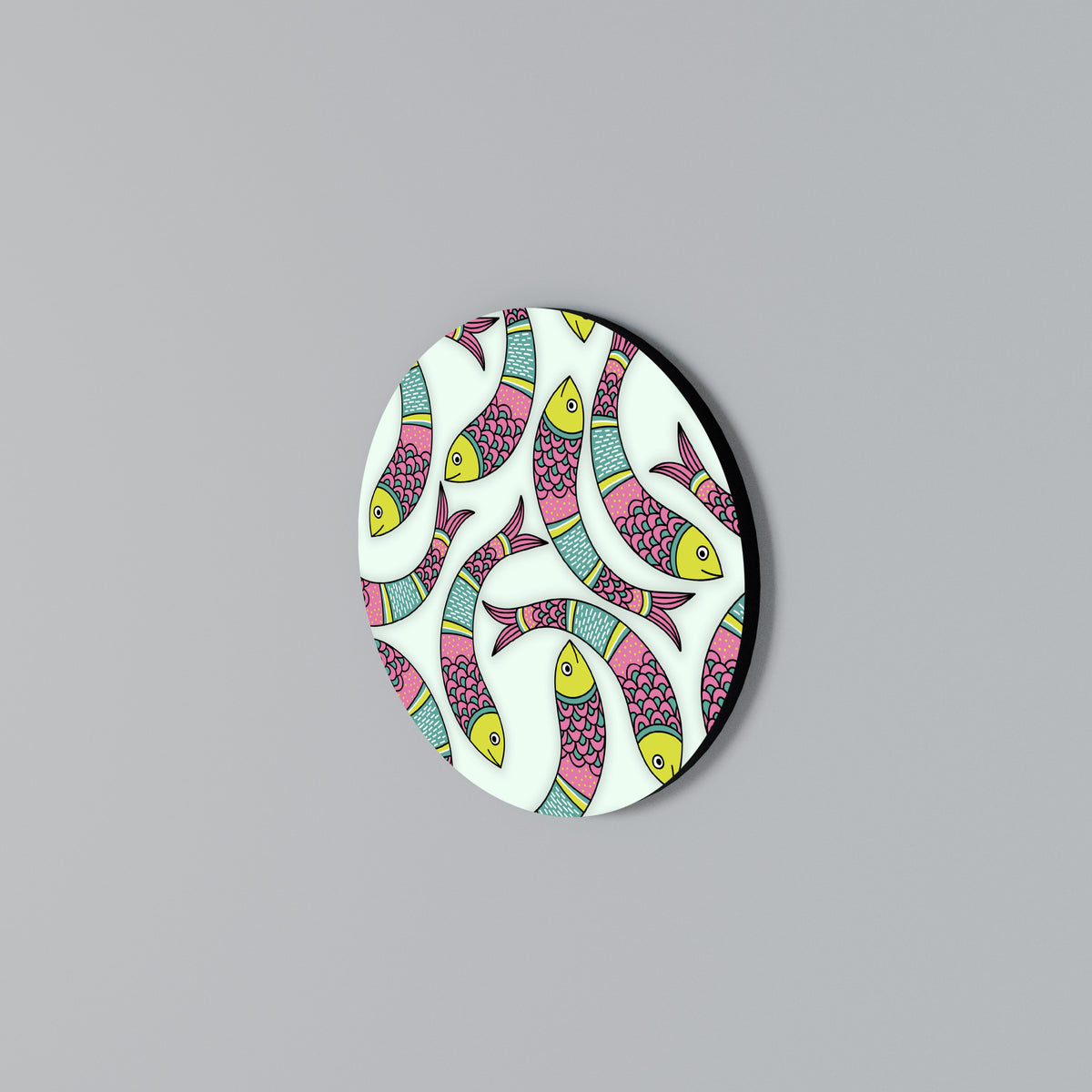 INDIAN FISH Kulatá nástěnná dekorace