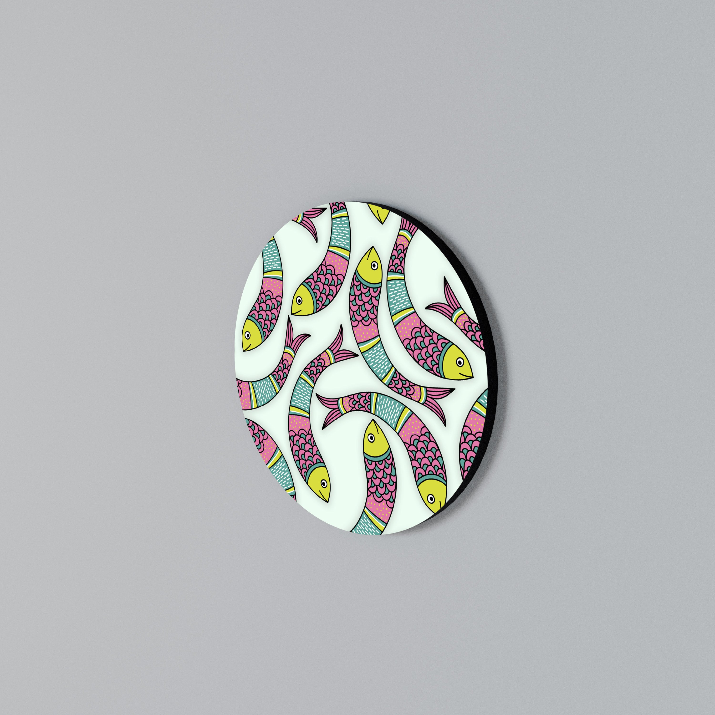 INDIAN FISH Kulatá nástěnná dekorace