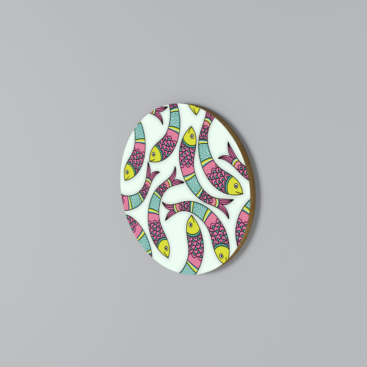 INDIAN FISH Kulatá nástěnná dekorace