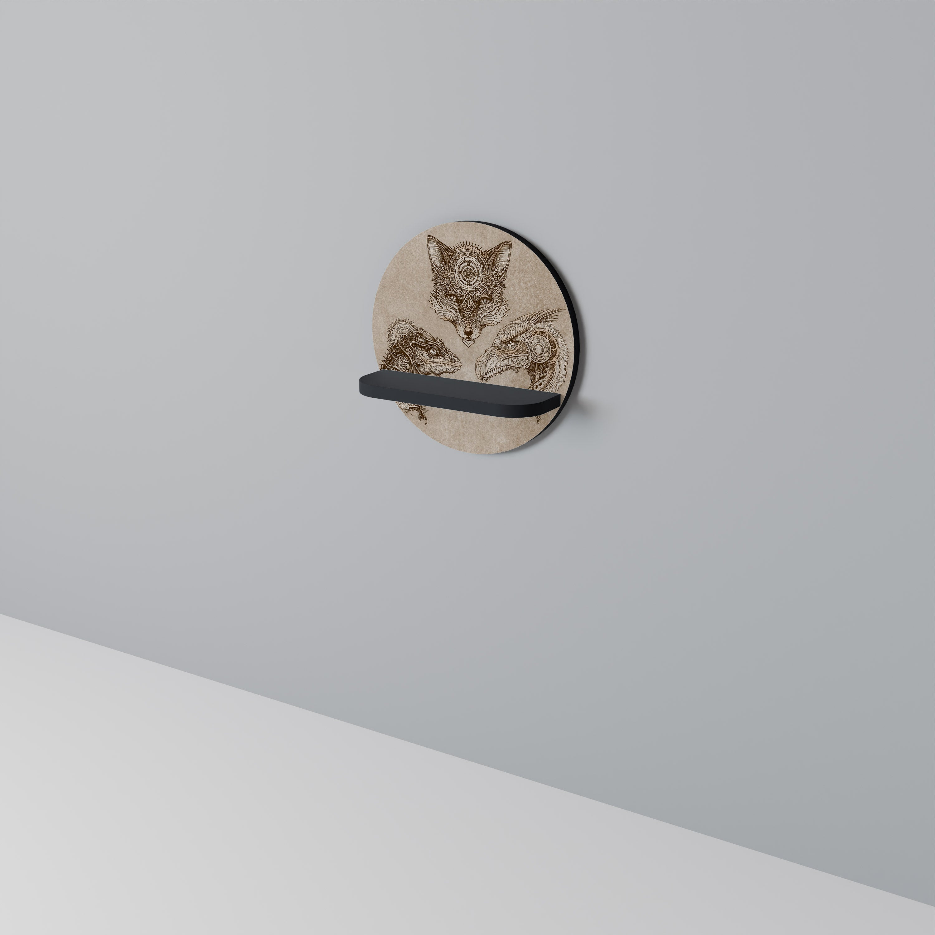 STEAMPUNK TRIO Art Shelf