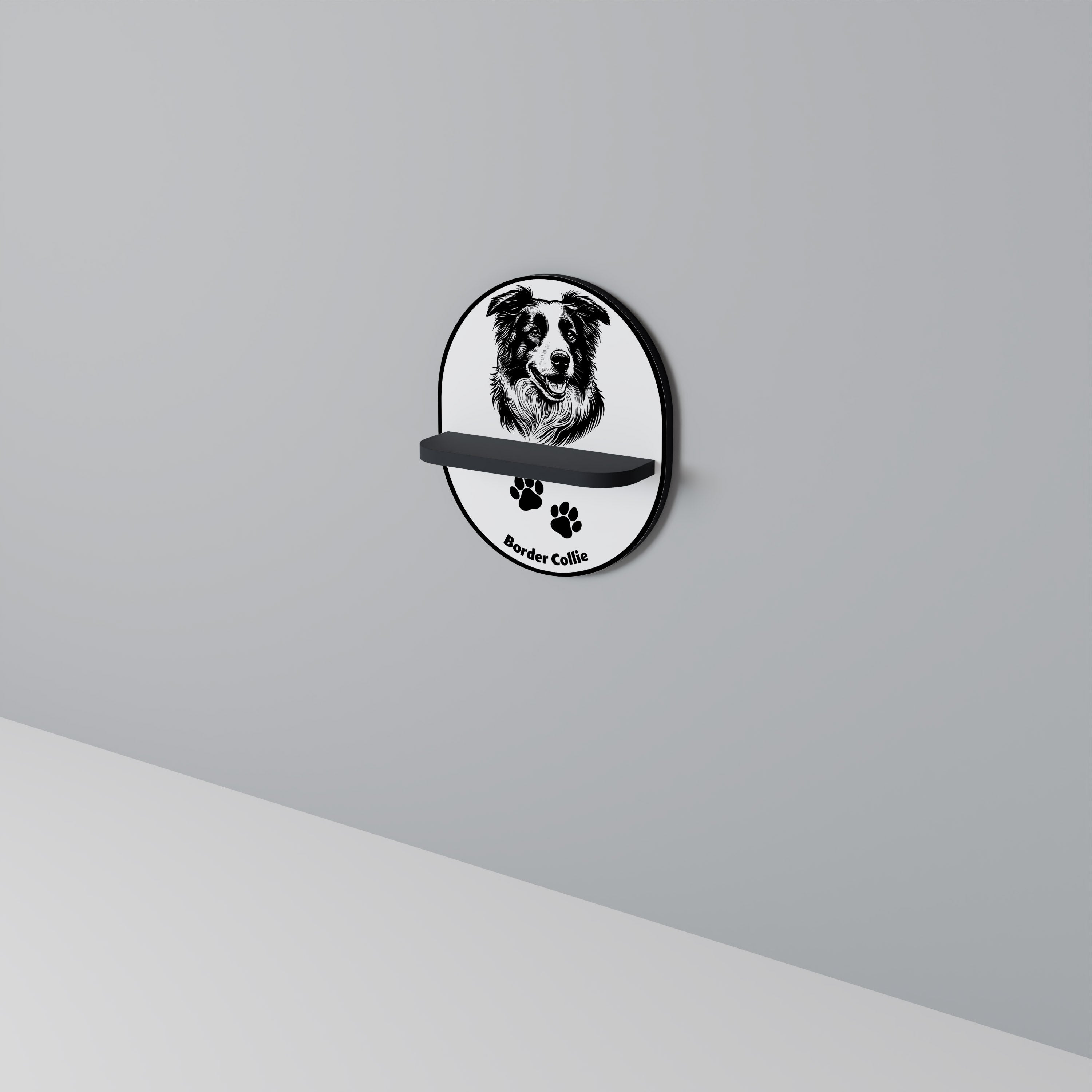 BORDER COLLIE Art Shelf