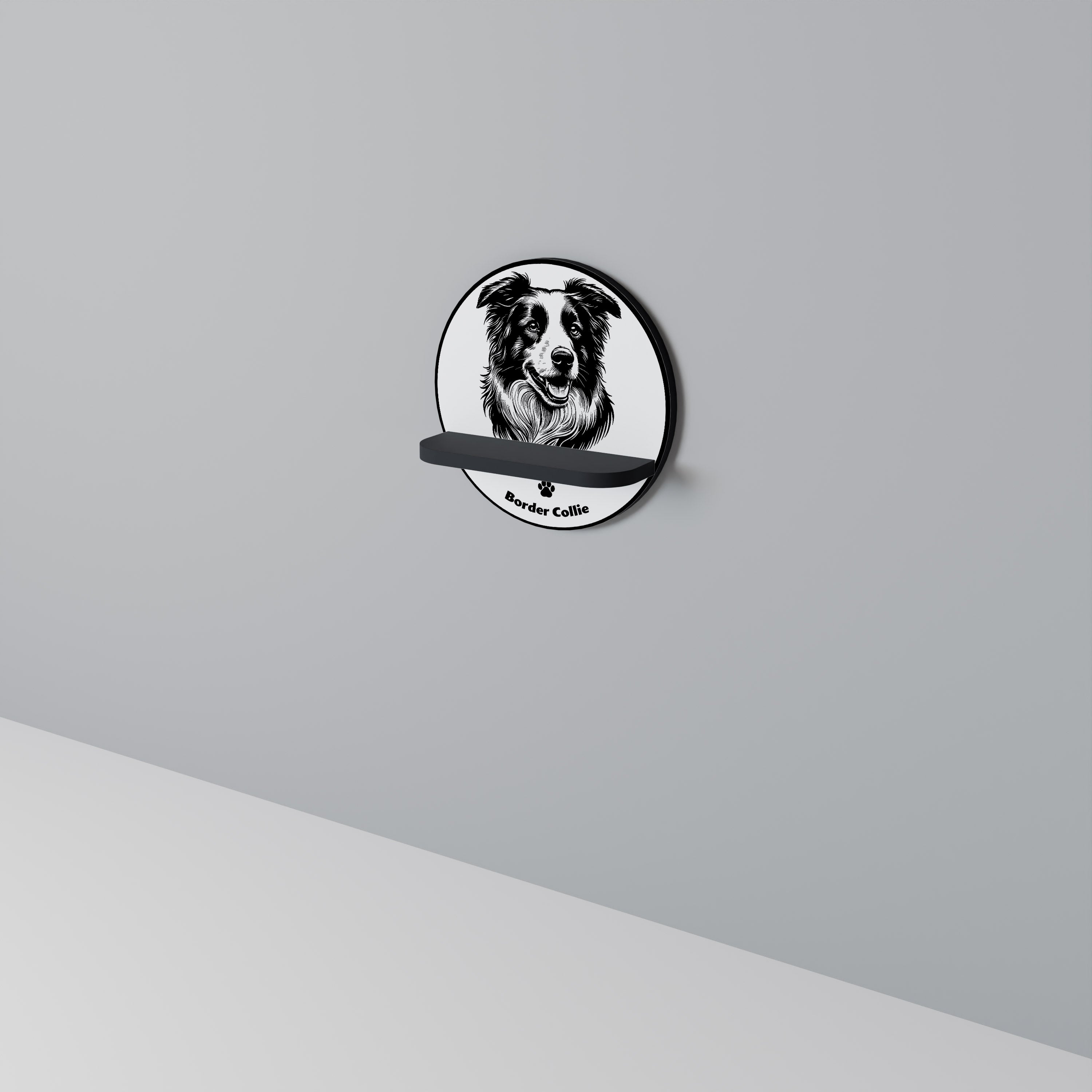 BORDER COLLIE Art Shelf