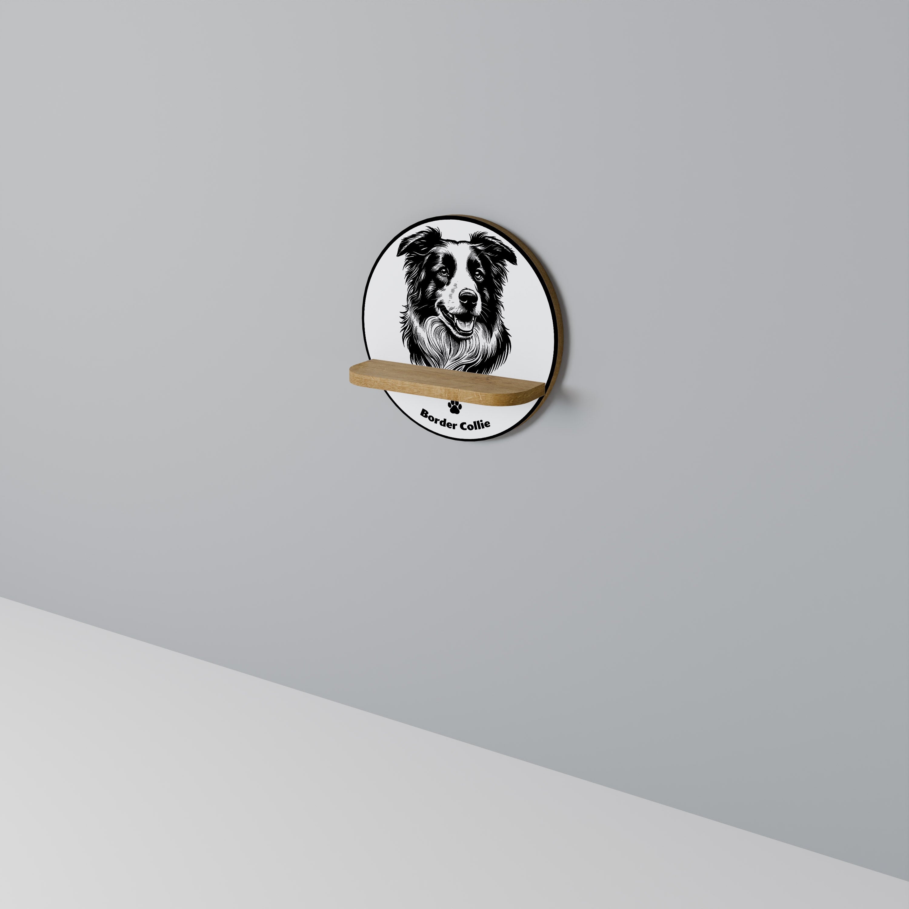 BORDER COLLIE Art Shelf