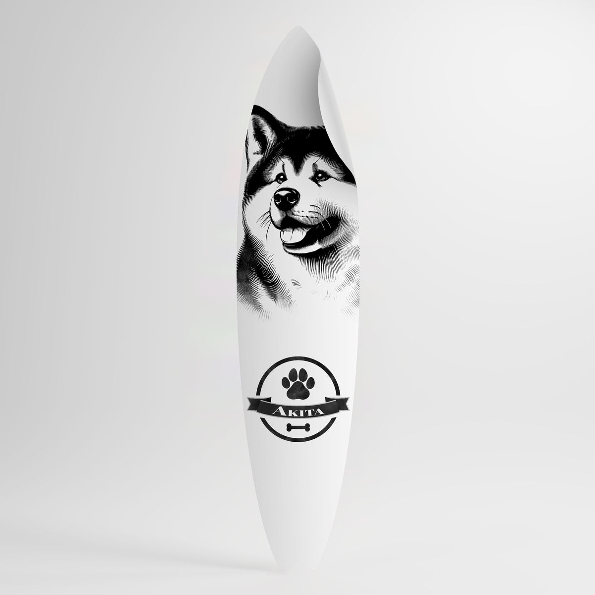 AKITA DOG Samolepka ve tvaru surfu