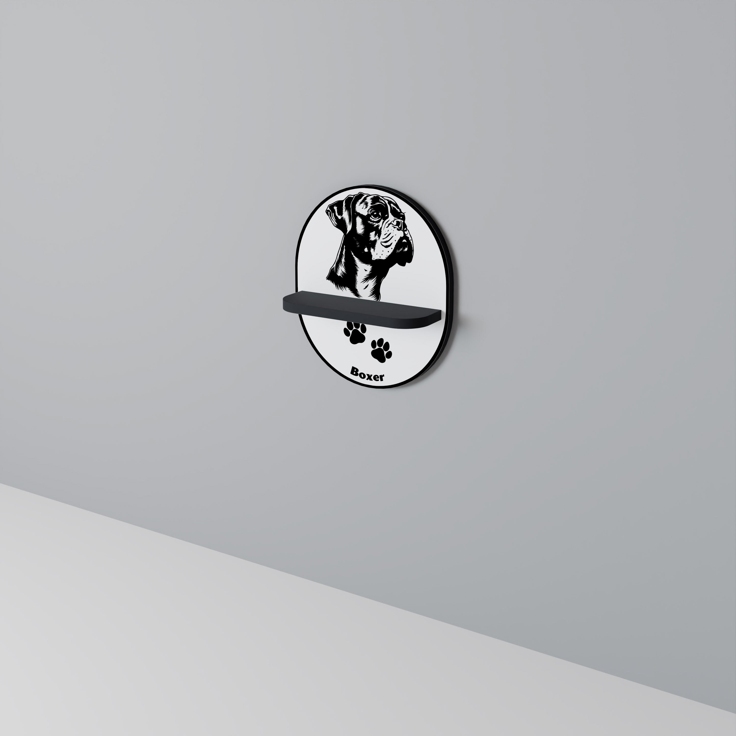 BOXER DOG Art Shelf