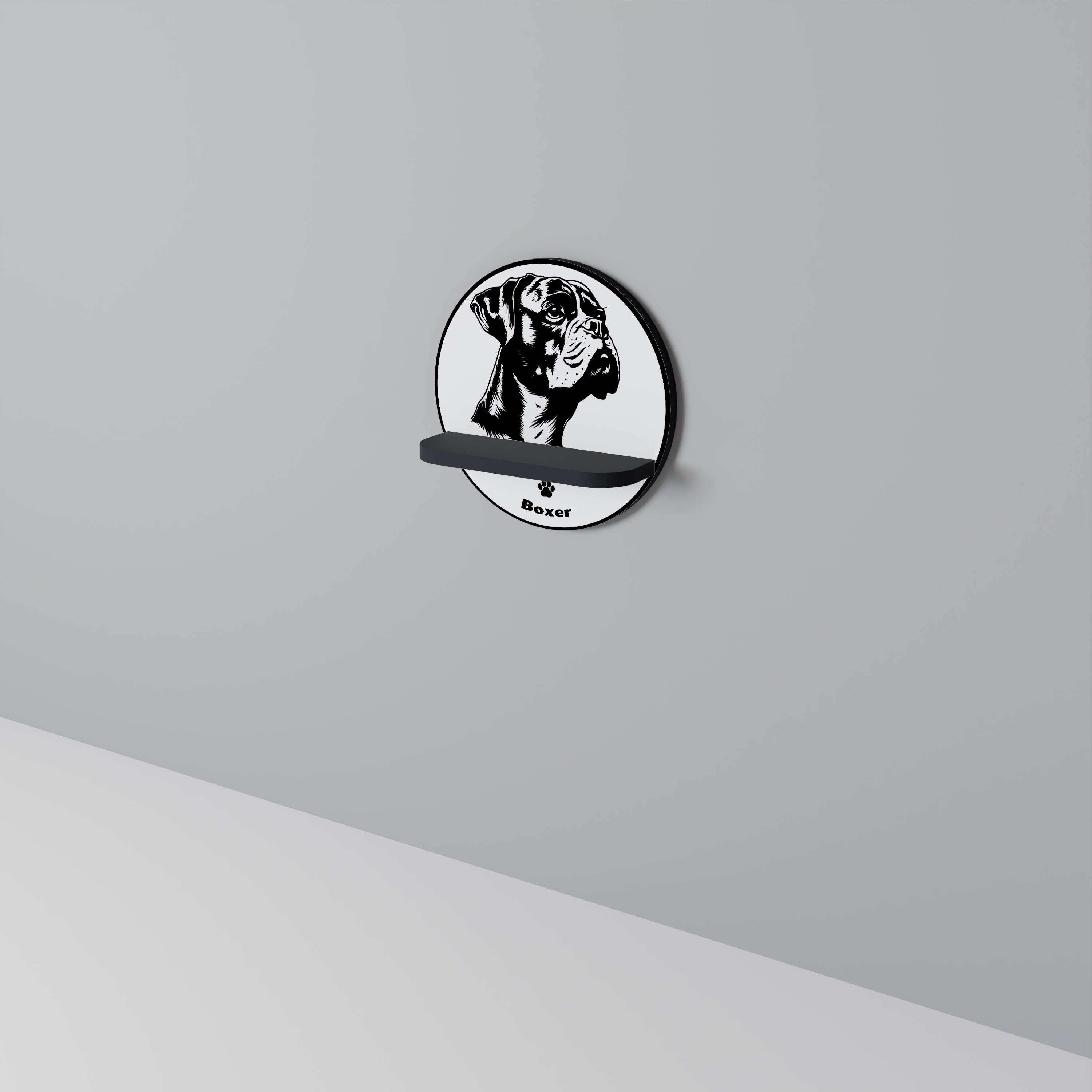 BOXER DOG Art Shelf