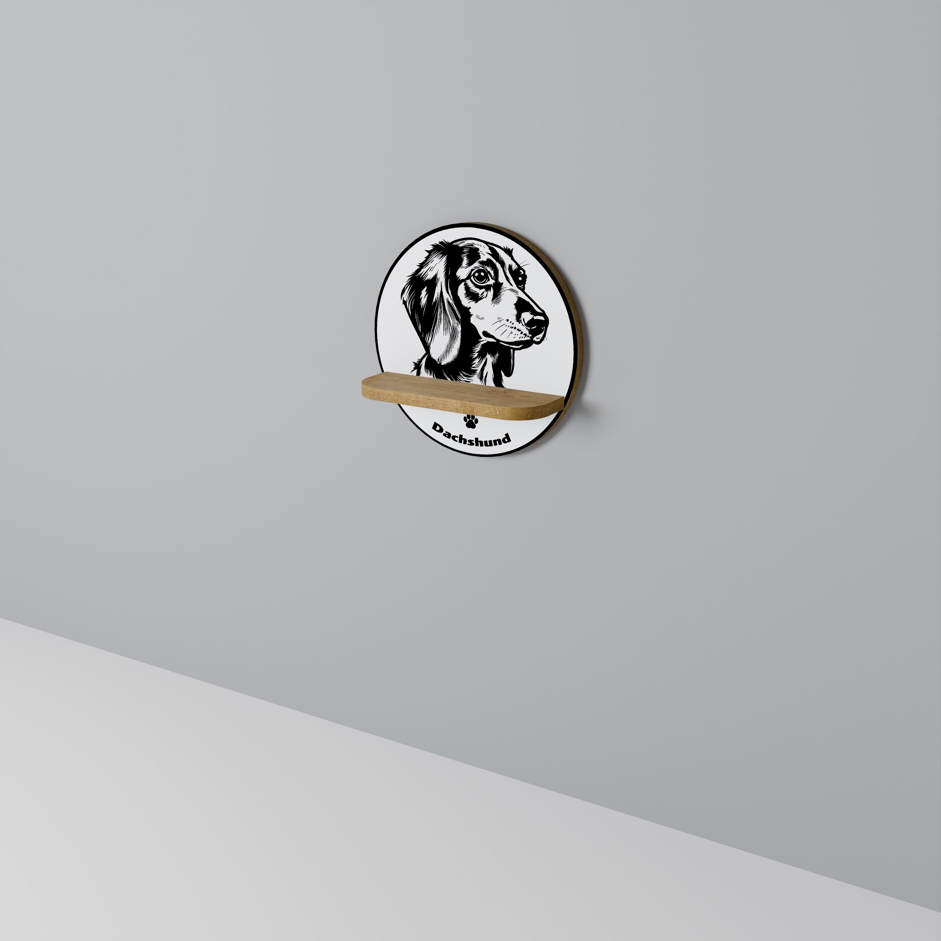 DACHSHUND DOG Art Shelf