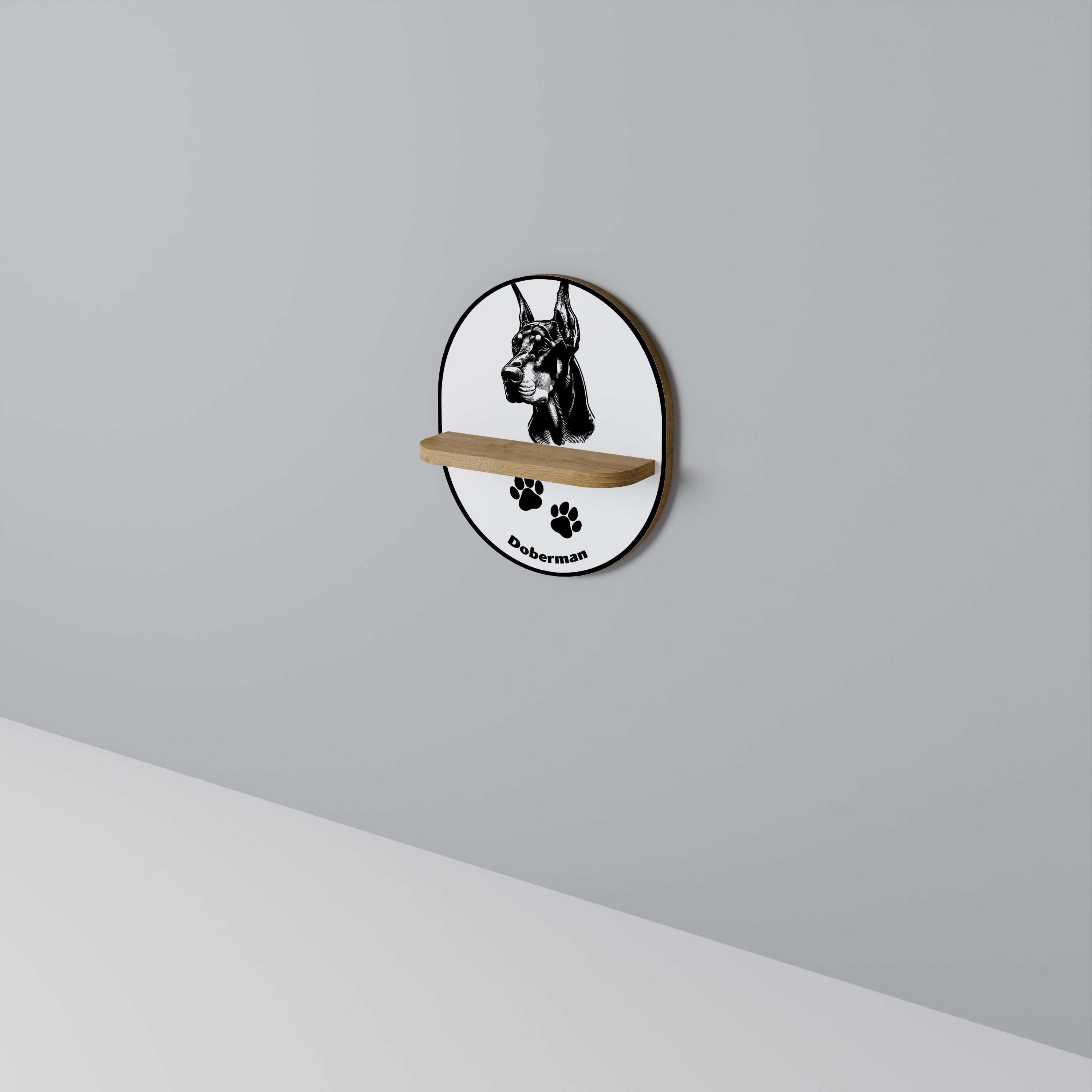 DOBERMAN DOG Art Shelf
