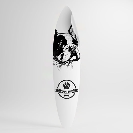 FRENCH BULLDOG Samolepka ve tvaru surfu