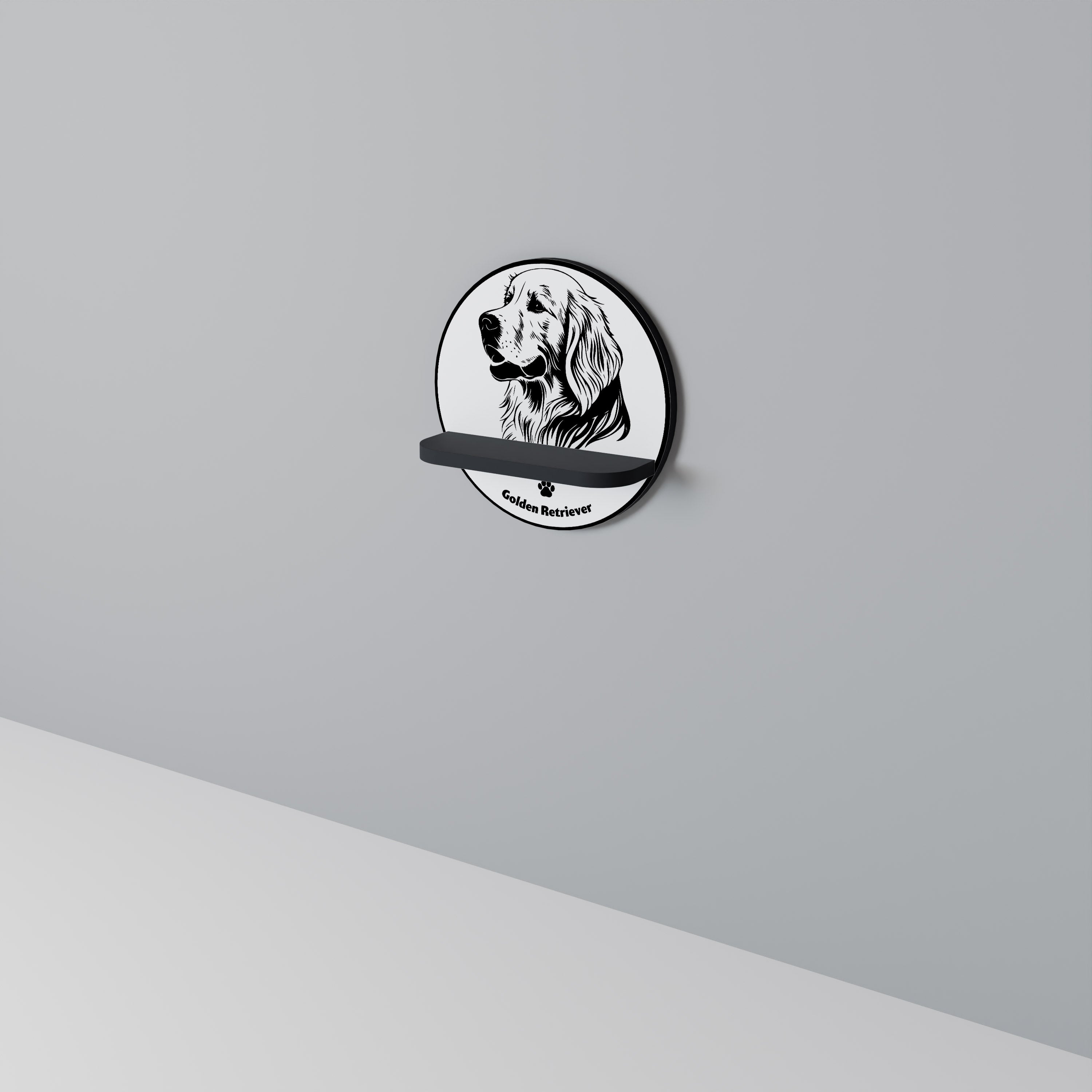 GOLDEN RETRIEVER Art Shelf