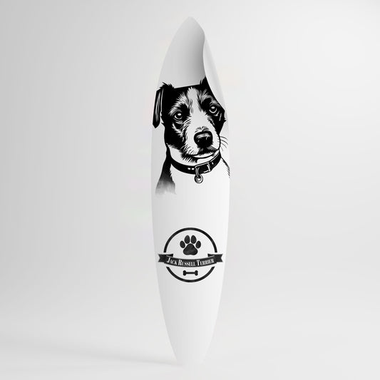 JACK RUSSEL TERRIER Samolepka ve tvaru surfu