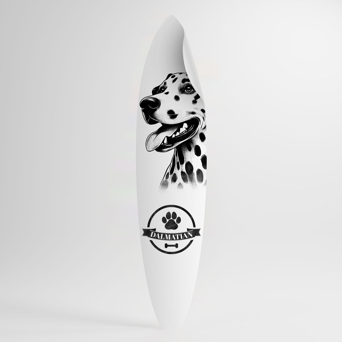 DALMATIAN DOG Samolepka ve tvaru surfu