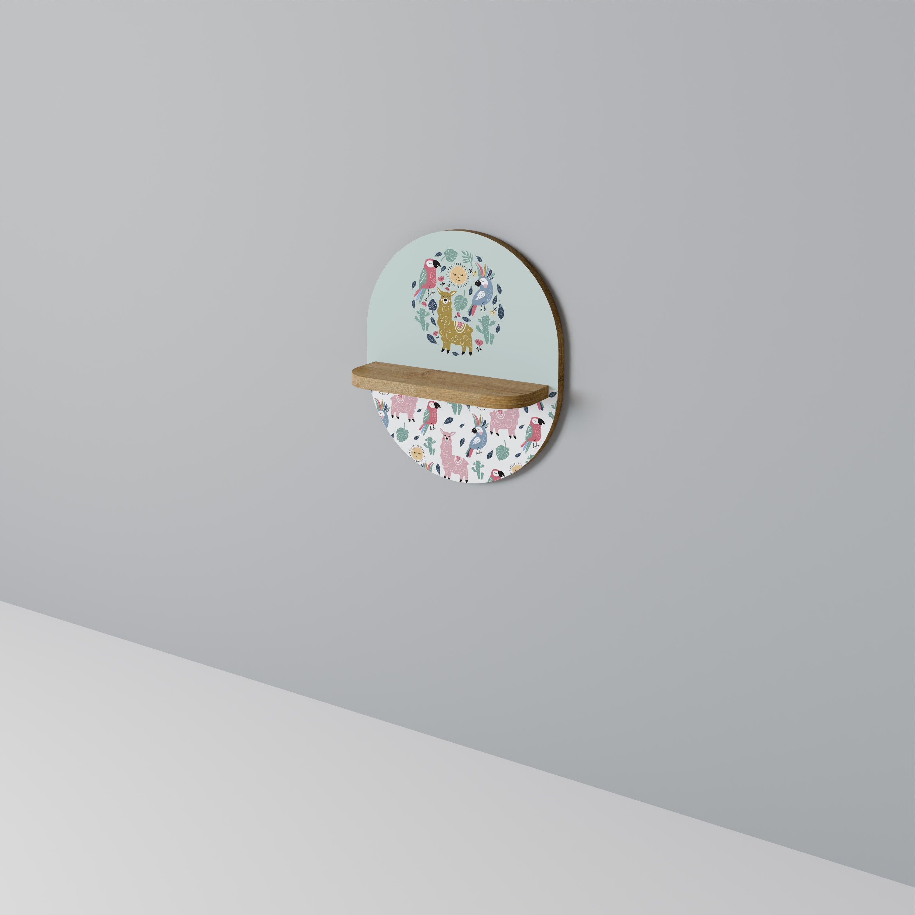 COLORFUL ALPACAS Art Shelf