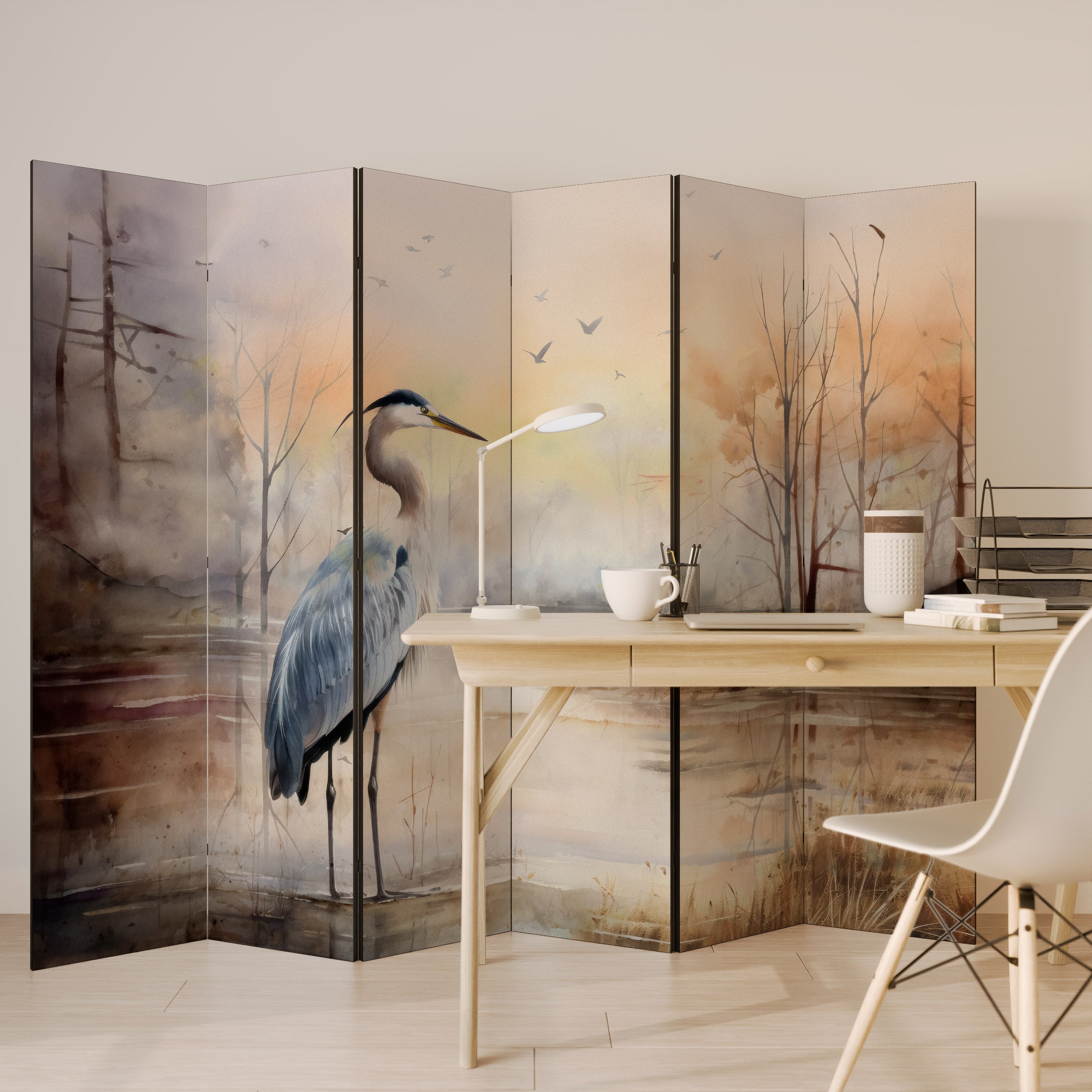 HERON DAYDREAM 6-Panel Room Divider