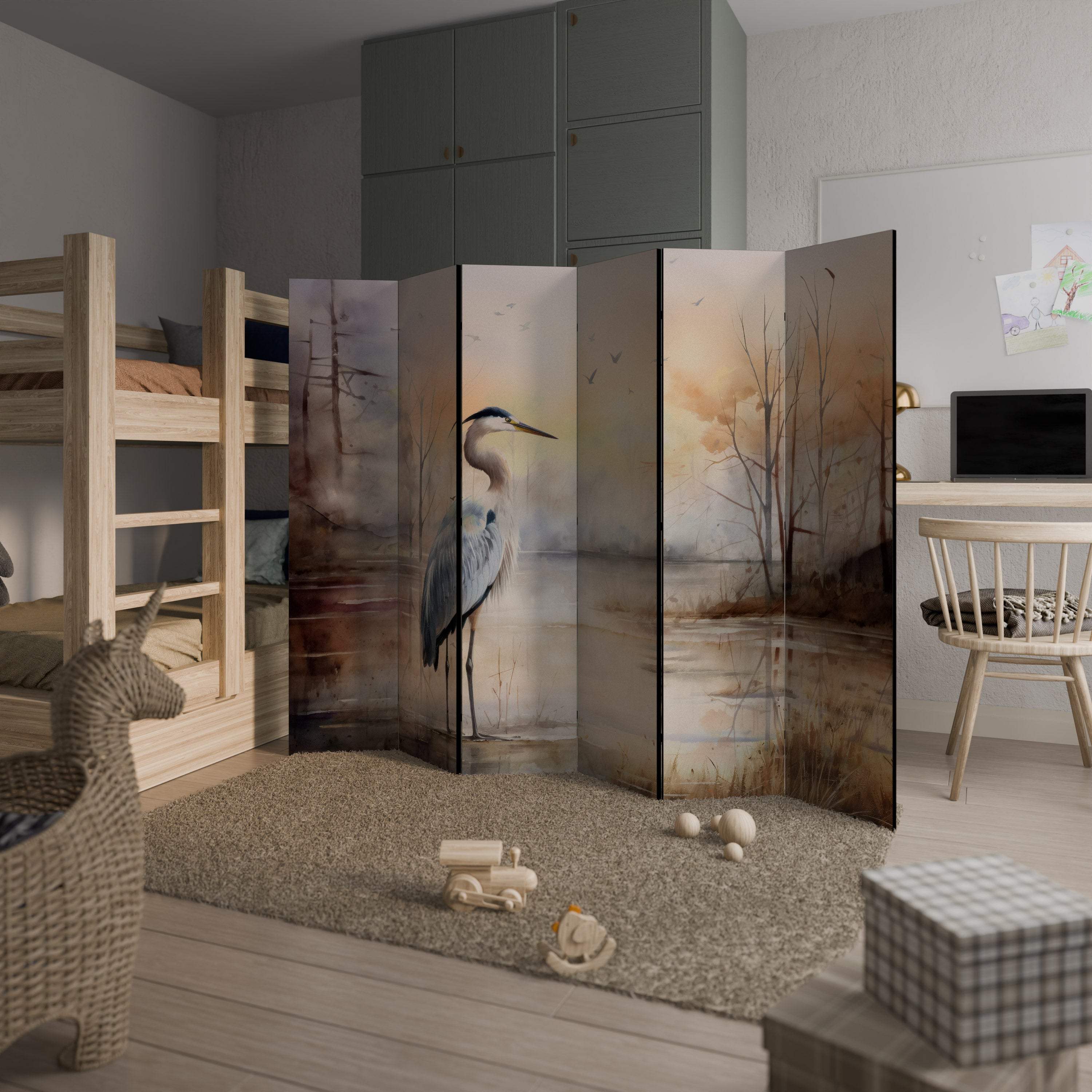 HERON DAYDREAM 6-Panel Room Divider