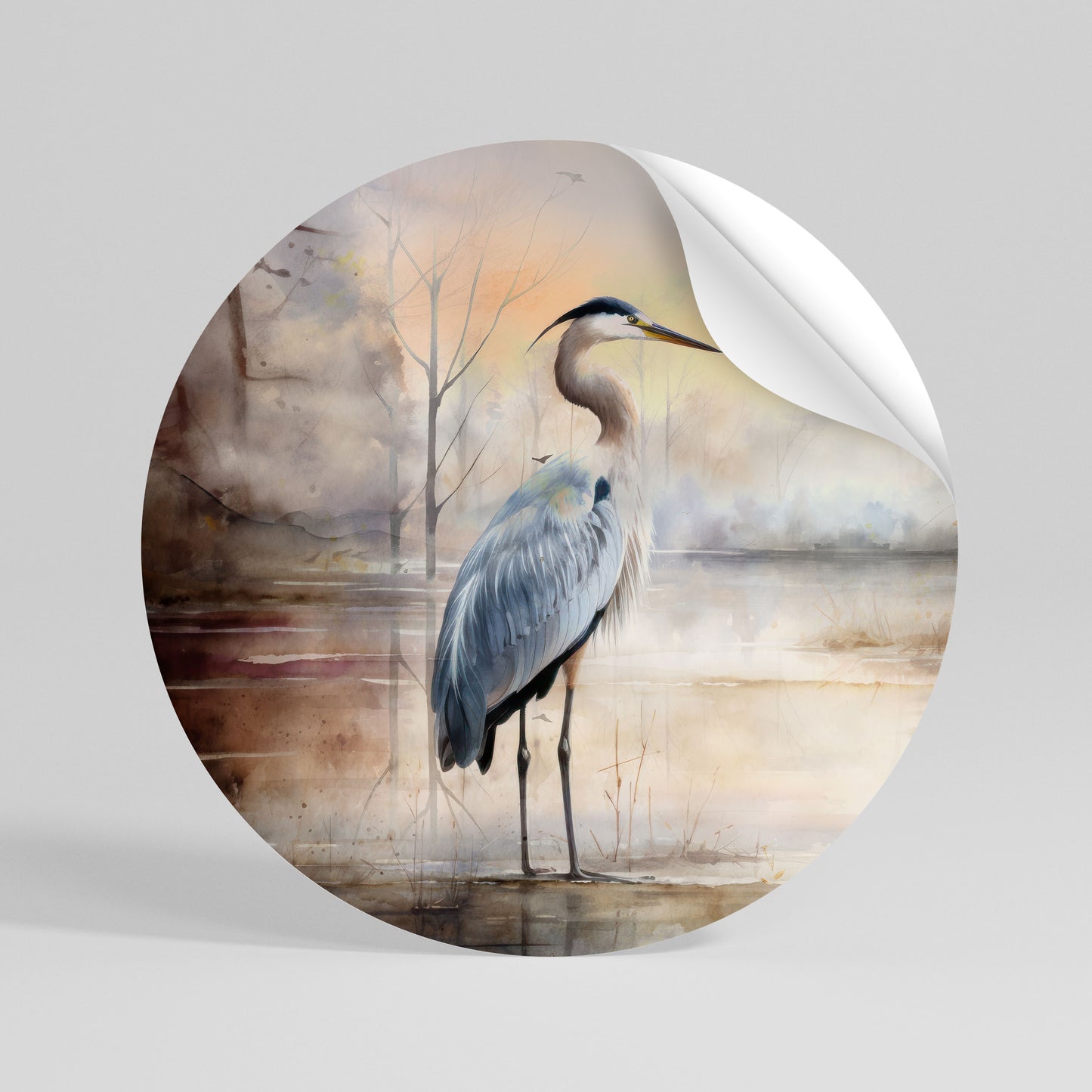 HERON DAYDREAM Kulatá samolepka