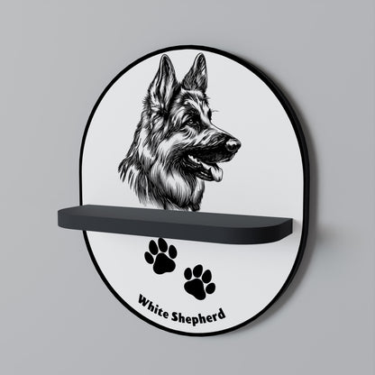 WHITE SHEPHERD DOG Designová police