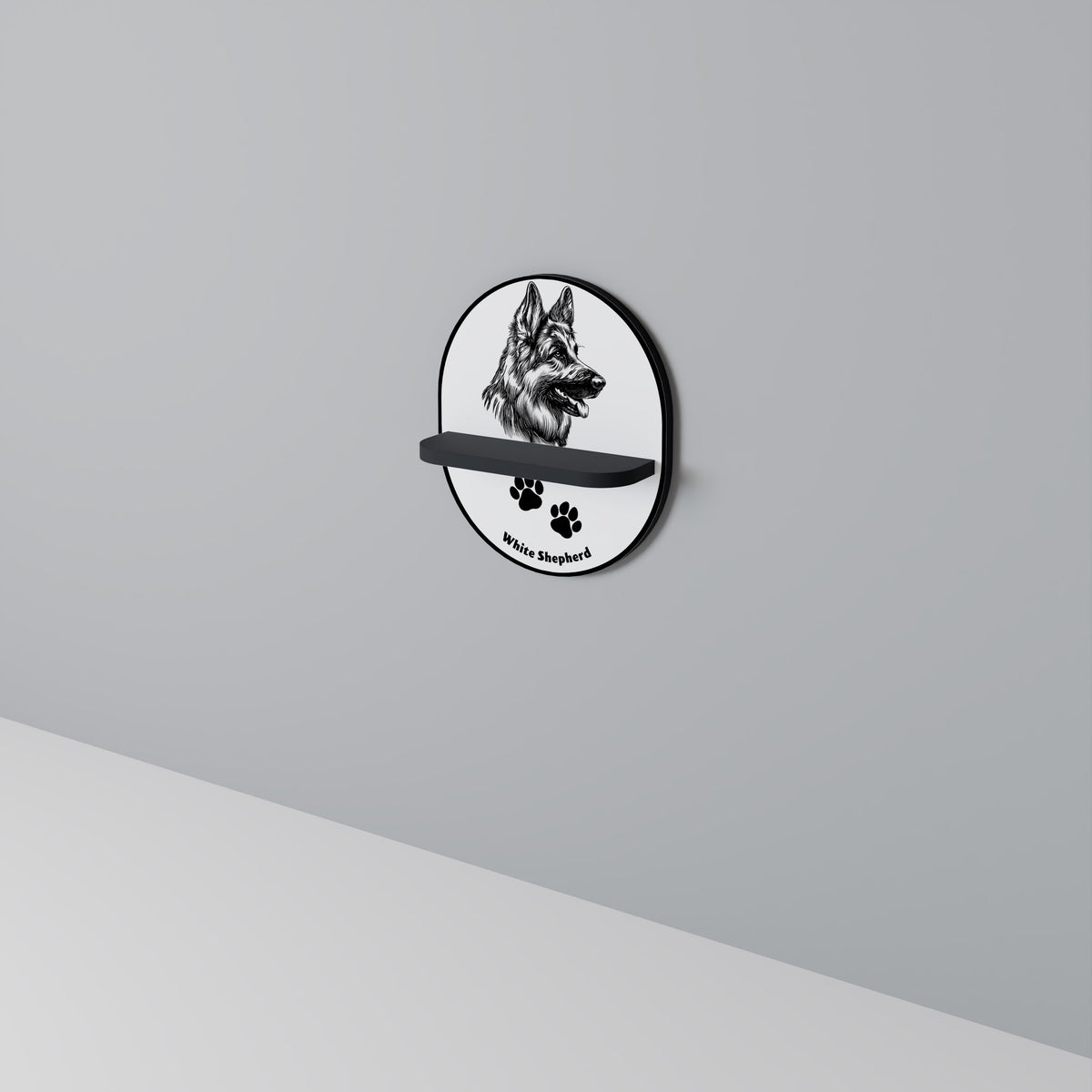 WHITE SHEPHERD DOG Designová police