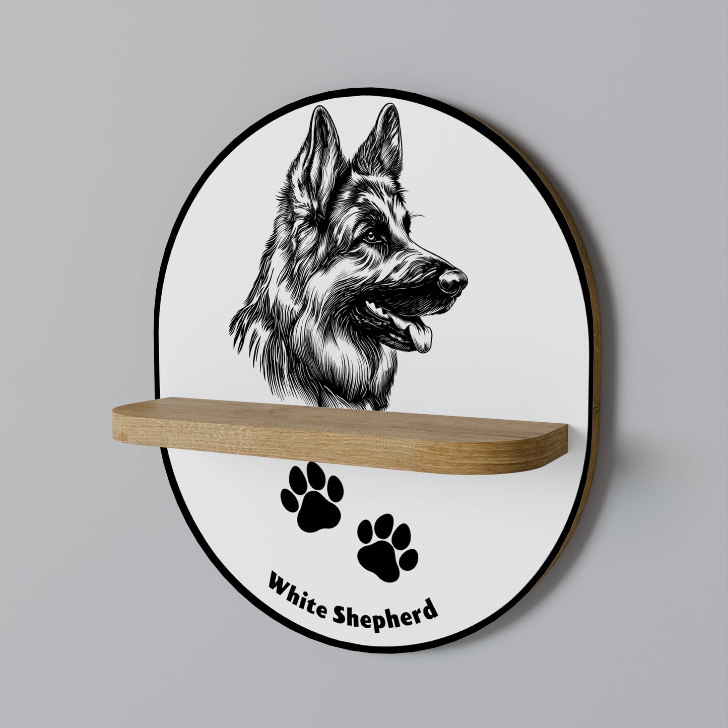 WHITE SHEPHERD DOG Designová police