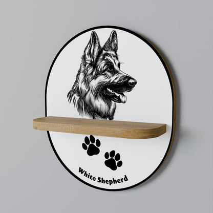 WHITE SHEPHERD DOG Designová police