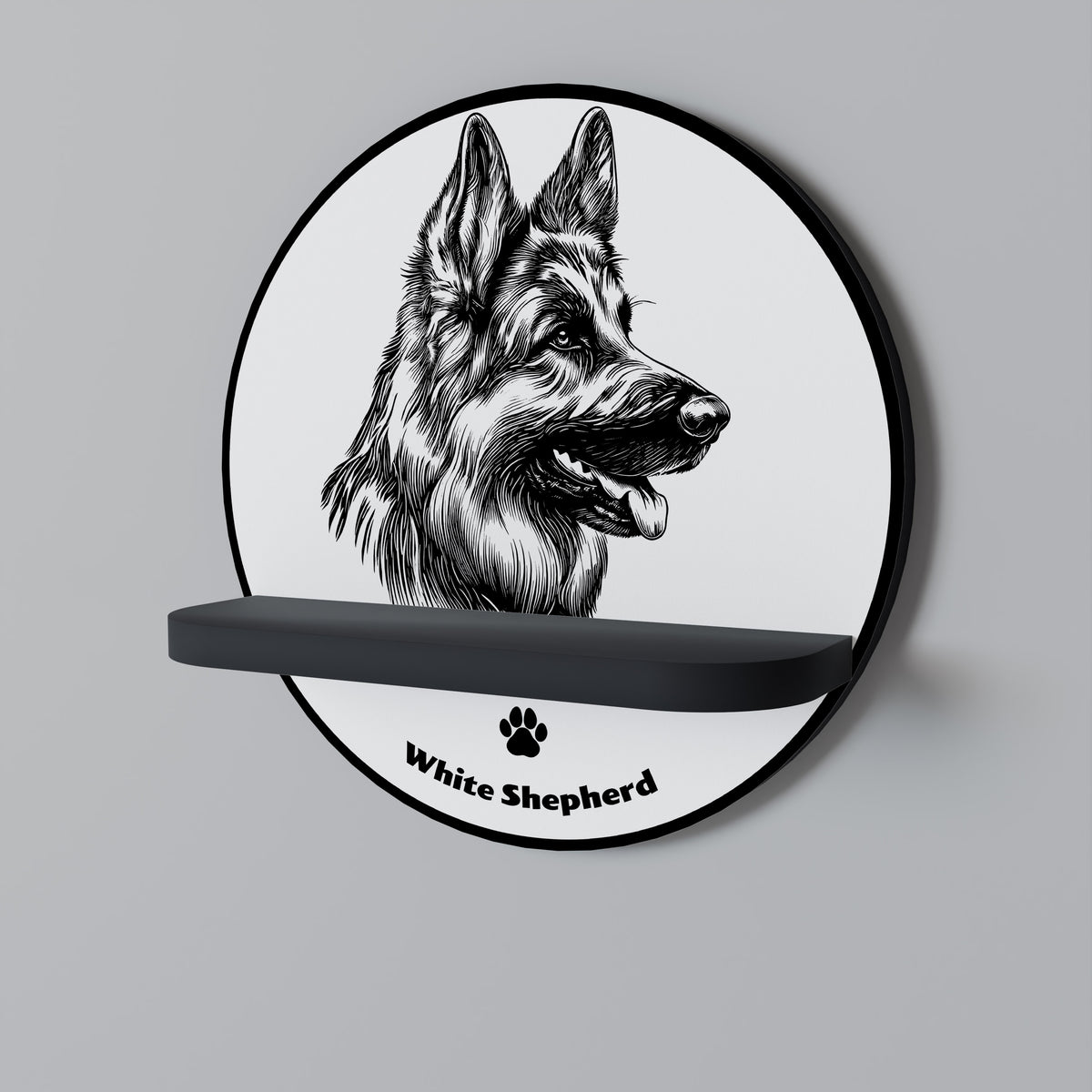 WHITE SHEPHERD DOG Designová police