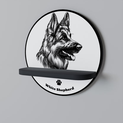 WHITE SHEPHERD DOG Designová police