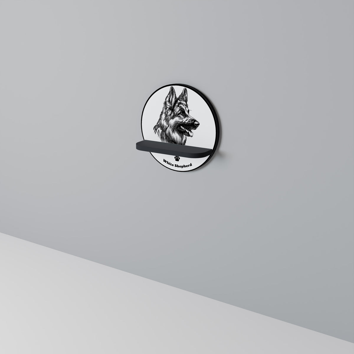 WHITE SHEPHERD DOG Designová police