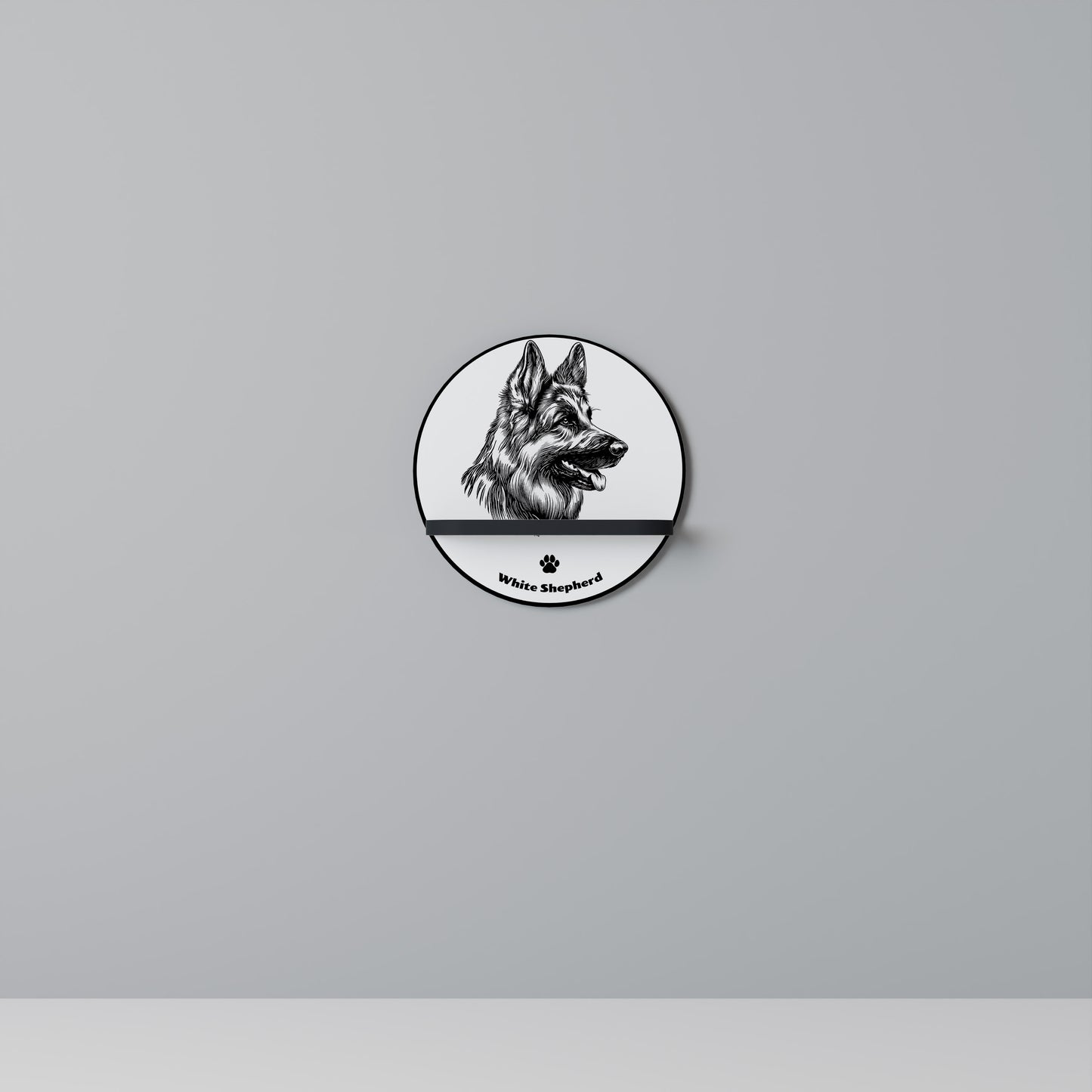 WHITE SHEPHERD DOG Designová police