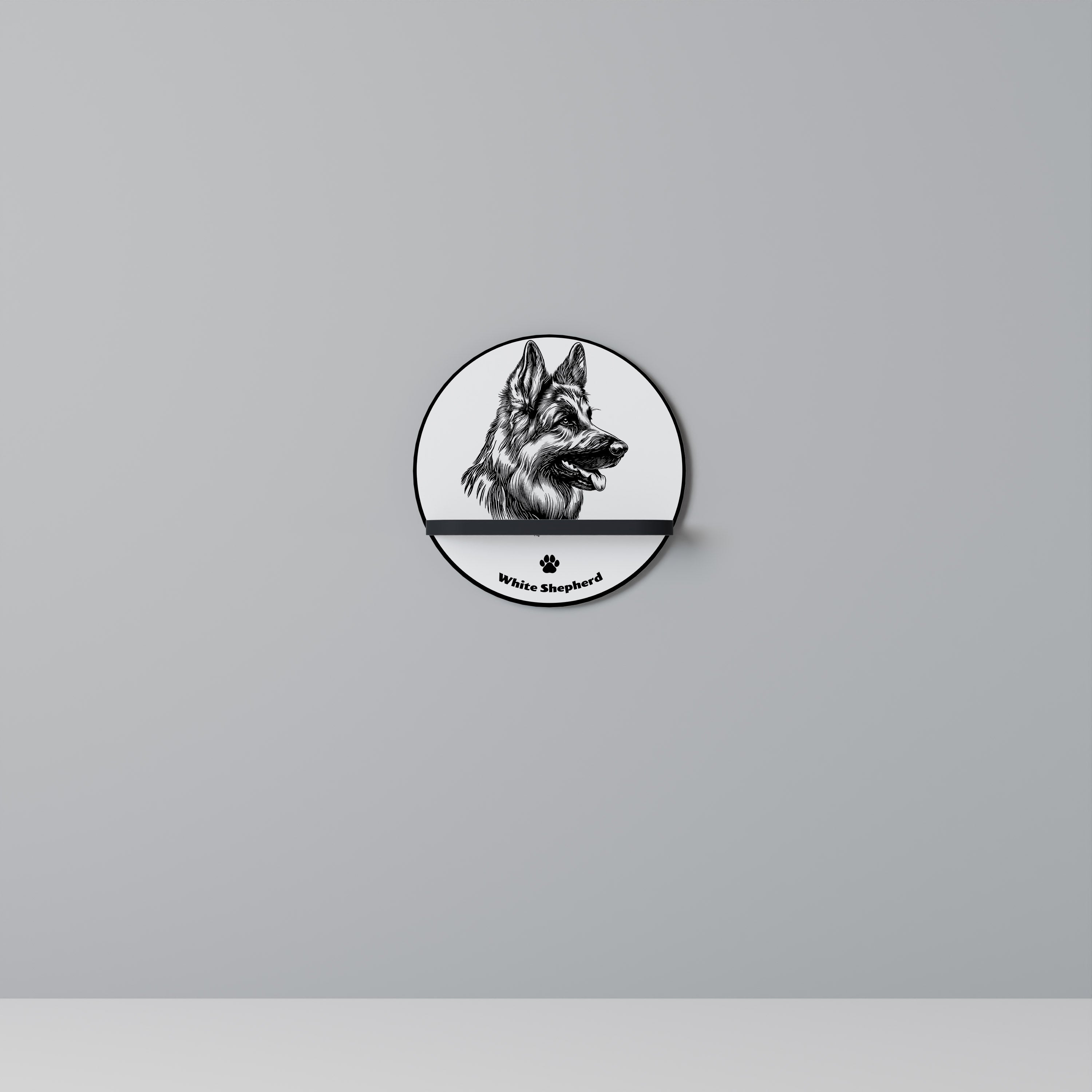 WHITE SHEPHERD DOG Designová police