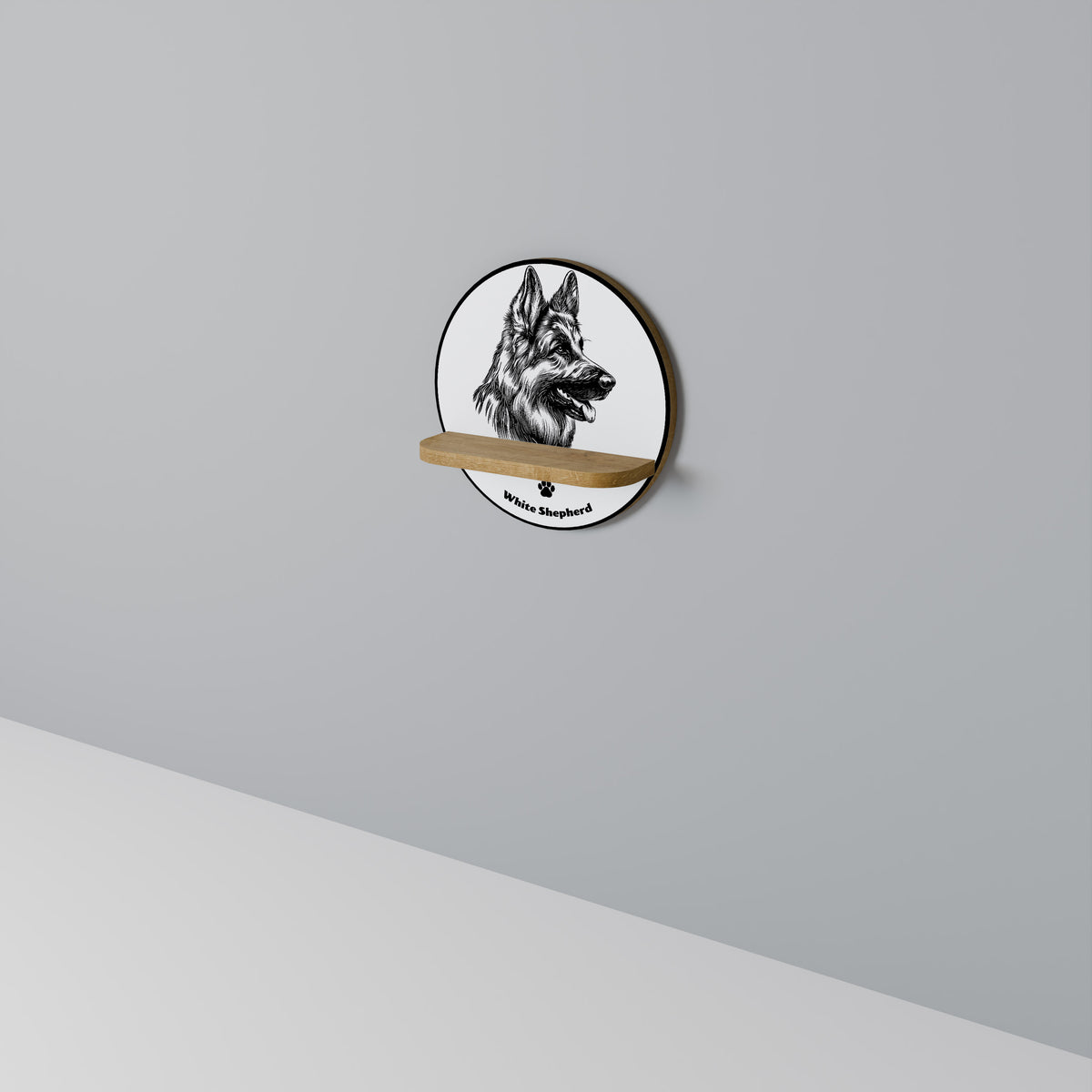WHITE SHEPHERD DOG Designová police