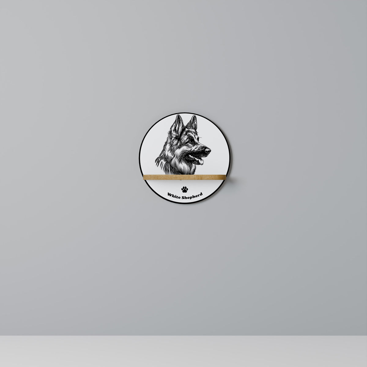 WHITE SHEPHERD DOG Designová police