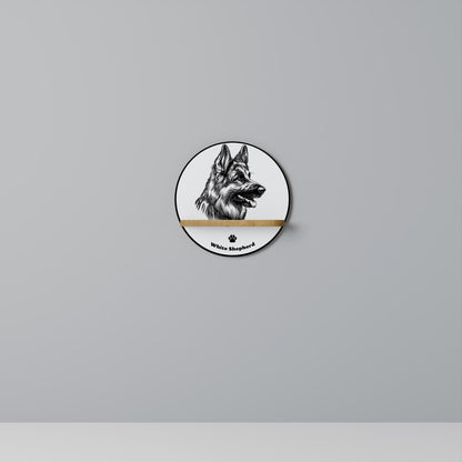 WHITE SHEPHERD DOG Designová police
