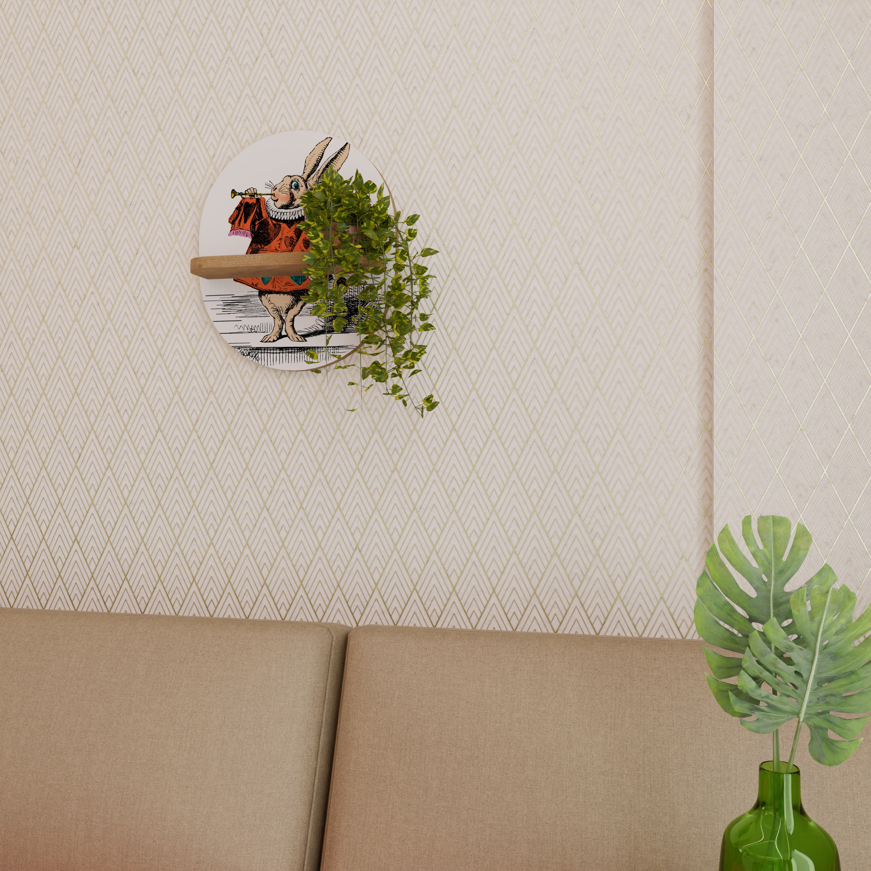 COLORFUL WHITE RABBIT Designová police