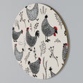 HAPPY HENS Round Wall Art