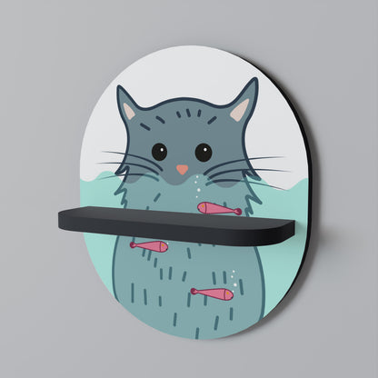 CAT SPLASH Designová police