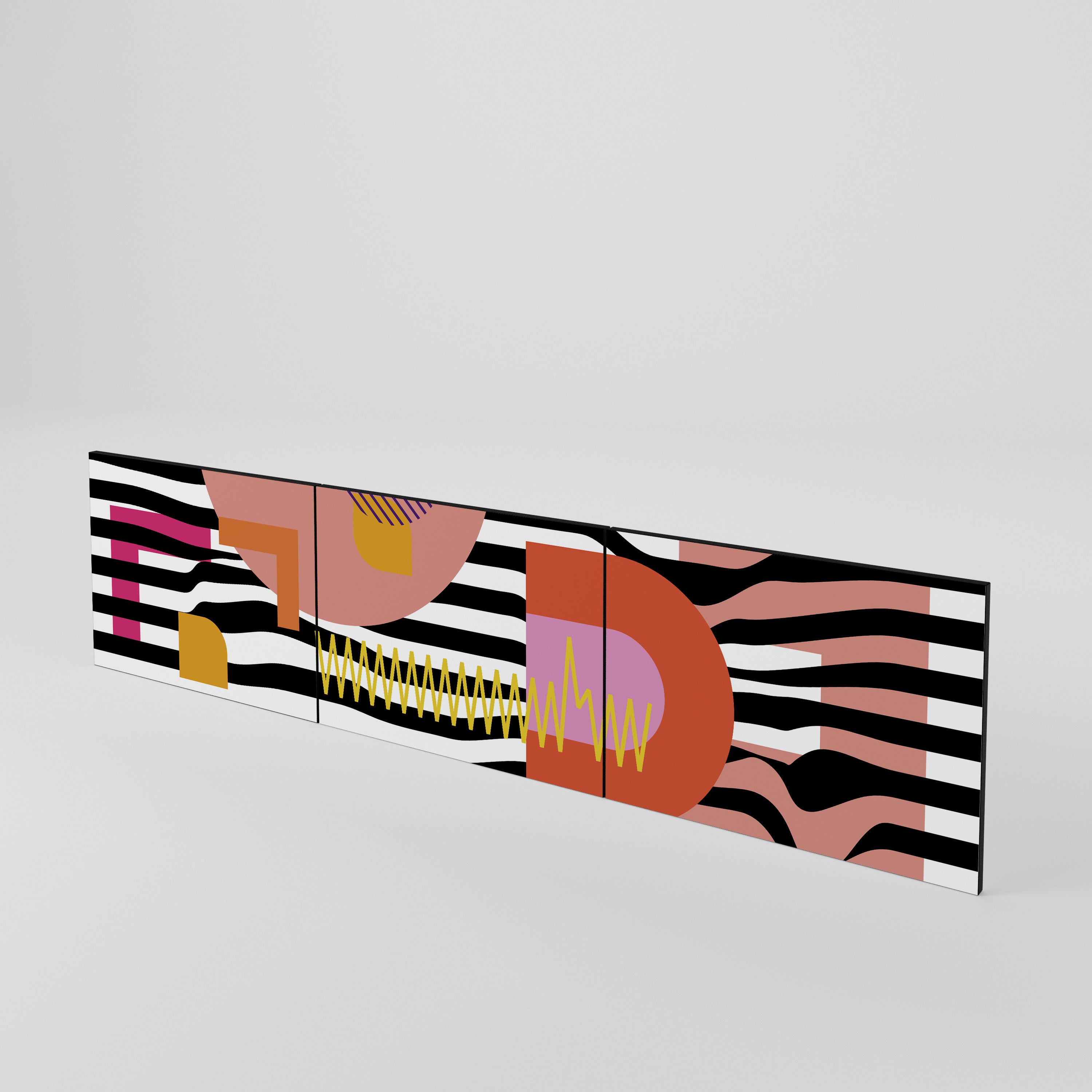 CHROMATIC ABSTRACT Sada 3 ks dvířek k TV stolku
