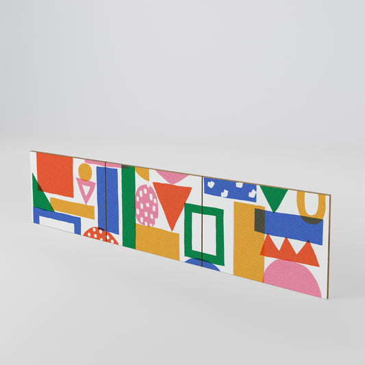 GEOMETRIC GLIMMER Sada 3 ks dvířek k TV stolku