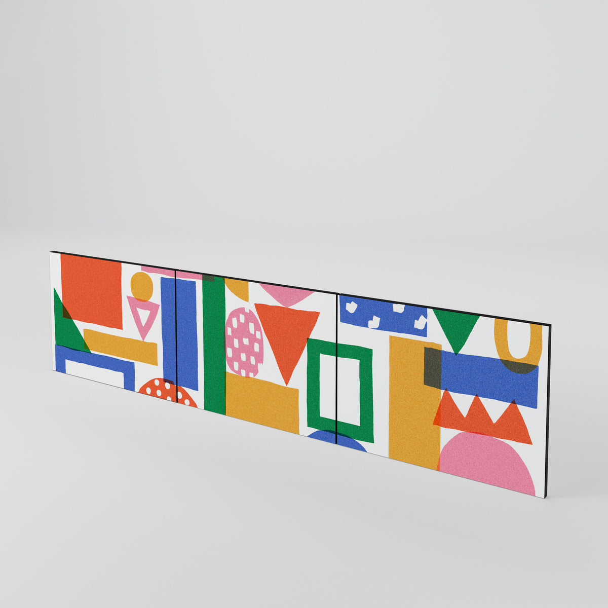 GEOMETRIC GLIMMER Sada 3 ks dvířek k TV stolku