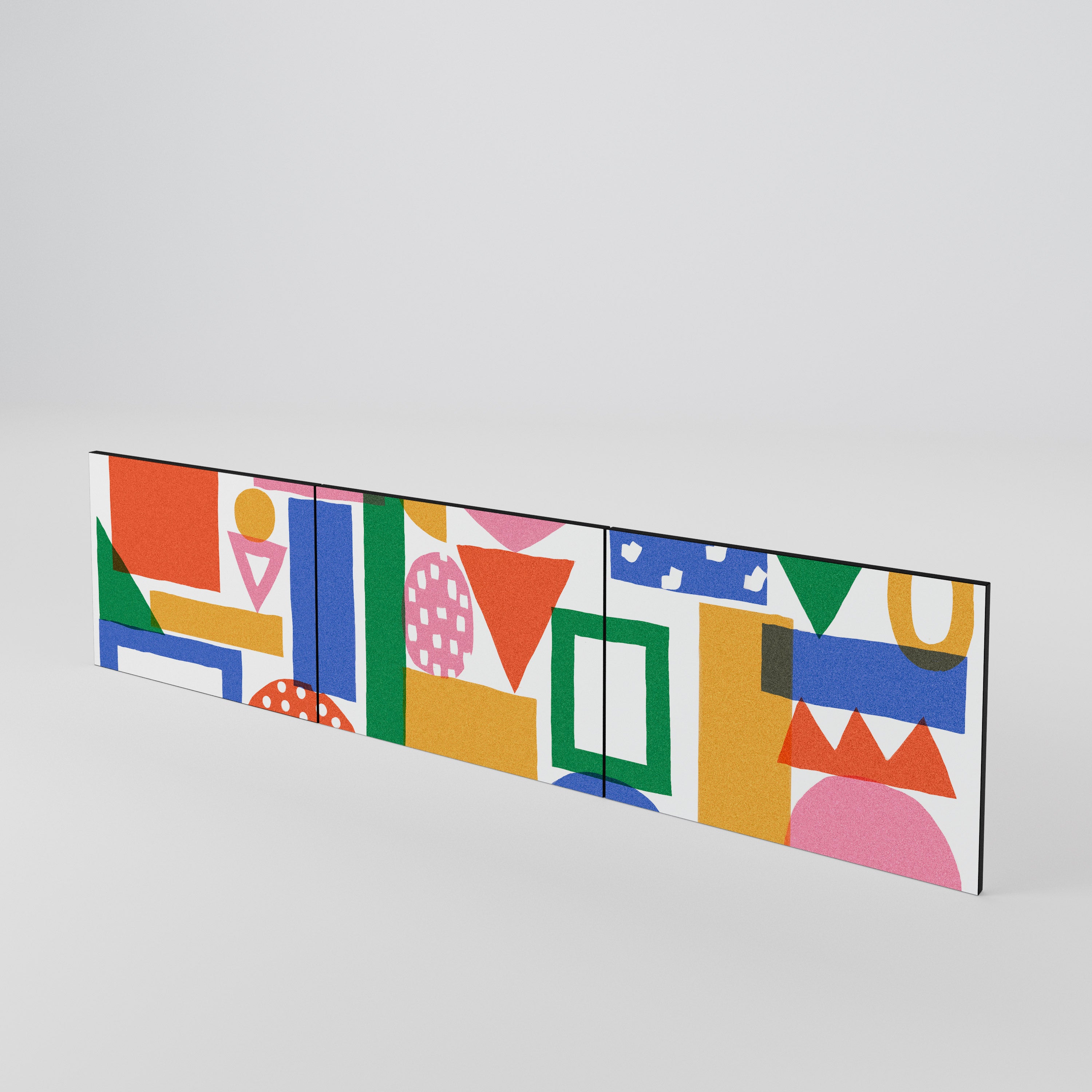 GEOMETRIC GLIMMER 3-Piece TV Cabinet Door Set