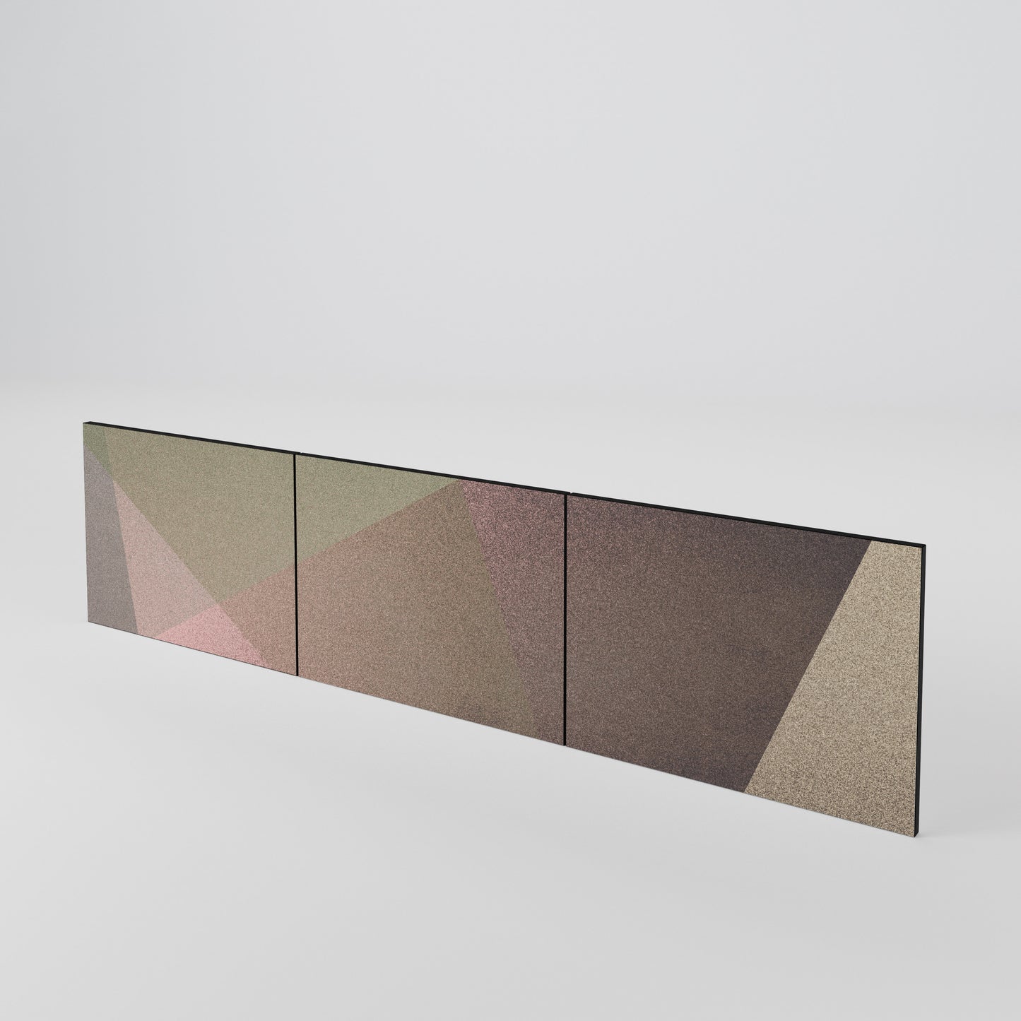 BEIGE GEOMETRY Sada 3 ks dvířek k TV stolku